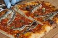 Sardenaira, pizza Royalty Free Stock Photo