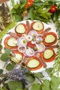 Sardine fillets with Mediterranean herbs Royalty Free Stock Photo