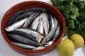 Sardines bread and tomato vertical Royalty Free Stock Photo