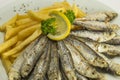 Sardines on a plate