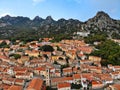Sardinia - Aggius town drone view Royalty Free Stock Photo