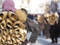 Sardinia carnival tradition with Issohadores and mamuthones mask