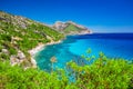 Sardinia coastline near Cala Fuili beach located just up the coast from Cala Gonone, Sardinia, Italy