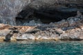 Sardinia Coastline: Rock with Big Hole near Sea, Italy