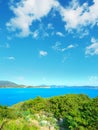 Sardinia coastline seen from Cala Dragunara Royalty Free Stock Photo