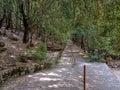 Sardinia. Fluminimaggiore. Su Mannau Cave. Pedestrian path to the cave Royalty Free Stock Photo