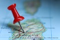 Sardinia island, Italy pin on map, Sardegna Royalty Free Stock Photo