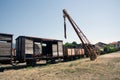 Abandoned train wagons in Sardinia