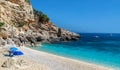 Sardinia, Italy, holidays. Cala Biriola Beach, sea with crystal clear azure water. Royalty Free Stock Photo