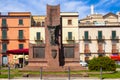 Sardinia, Italy - Memorial of the Fallen - Monumento ai Caduti - at the Corso Vittorio Emanuele in the Bosa city center