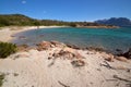 Sardinia, Porto Istana beach facing the island of Tavolara. Royalty Free Stock Photo