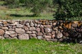 Sardinia. Rural architecture. Typical dry stone wall for fencing of rural properties. The walls characterize the island landscape