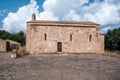 Sardinia. San Giovanni Suergiu. Old Palmas. Church of Santa Maria di Palmas, 11th century AD, and military refuge of 2nd World War
