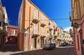 Sardinia - street in Carloforte Royalty Free Stock Photo