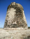 Sardinia. Arbus. Spanish coastal Watchtower of Flumentorgiu, 17th century, near Torre dei Corsari and Pistis