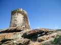 Sardinia. Arbus. Spanish coastal Watchtower of Flumentorgiu, 17th century, near Torre dei Corsari and Pistis