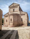 Sardinia. Tratalias. Glimpse of Tratalias Vecchia with the medieval Cathedral of Santa Maria di Monserrato, 13th century AD