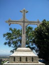 Sardinia. Villacidro. Bixinau de Seddanus. The new cross, a copy of the 1927 Missionary Cross installed in the Belvedere square