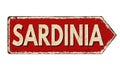 Sardinia vintage rusty metal sign
