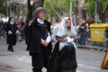 Sardinian couples in Saint Efisio Feast festvail parade
