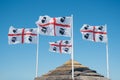 Sardinian flags. Sardinia Italy - Europe Royalty Free Stock Photo