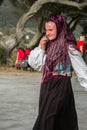 Sardinian group dance with typical clothes and folklore