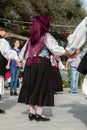 Sardinian group dance with typical clothes and folklore