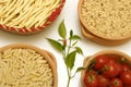 Sardinian pasta and tomatoes Royalty Free Stock Photo