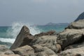 Sardinian rocky beach Royalty Free Stock Photo