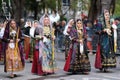 Sardinian women at Saint Efisio Feast festival parade