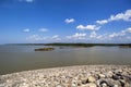 Sardis Dam and reservoir lake Royalty Free Stock Photo