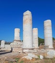 The capital of the Kingdom of Lydia - Ancient Sardis is located near Salihli in the province of Manisa in Turkey. Royalty Free Stock Photo