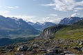 Sarek in sweden on bright sunny day