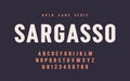 Sargasso bold san serif vector font, alphabet, typeface