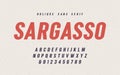 Sargasso oblique san serif vector font, alphabet, typeface