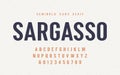 Sargasso semibold san serif vector font, alphabet, typeface