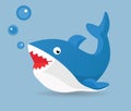 Sharks in the blue background image. Royalty Free Stock Photo