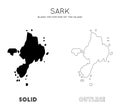 Sark map. Royalty Free Stock Photo