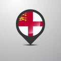 Sark Map Pin Royalty Free Stock Photo