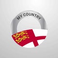 Sark My Country Flag badge Royalty Free Stock Photo