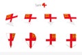 Sark national flag collection, eight versions of Sark vector flags