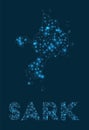 Sark network map. Royalty Free Stock Photo