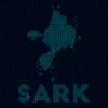 Sark tech map. Royalty Free Stock Photo