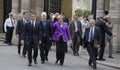 Sarkozy and Merkel Royalty Free Stock Photo