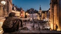 Christmas in the market square in Sarlat in France