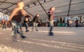Skaters on the ice at Sarlat Christmas market