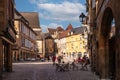 Representative facades of the town of Sarlat la CanÃÂ©da, in PÃÂ©rigord, Dordogne, Nouvelle-Aquitaine, France