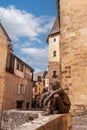 Typical sculpture in the town center of Sarlat la CanÃÂ©da, in the PÃÂ©rigord, Dordogne, Nouvelle-Aquitaine, France