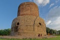 Sarnath Dhamek stupa Fifth century A.D. Buddhist Site Sarnath Royalty Free Stock Photo