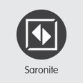 Saronite Crypto Currency Coin. Vector Pictogram of XRN.